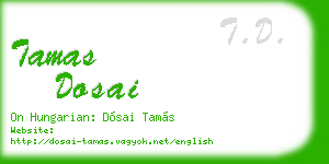 tamas dosai business card