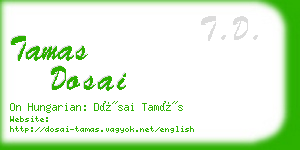 tamas dosai business card